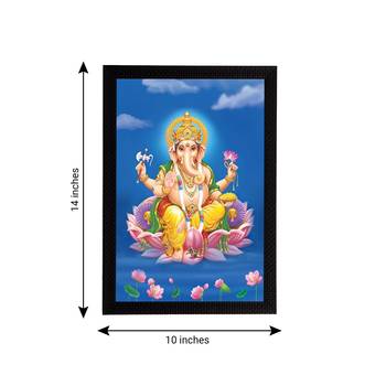 eCraftIndia Lord Ganesha Satin Matt Texture UV Art Painting 4