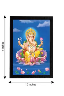 eCraftIndia Lord Ganesha Satin Matt Texture UV Art Painting