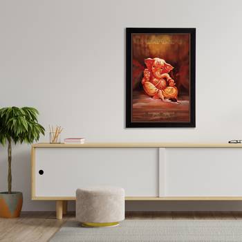 eCraftIndia Lord Ganesha Satin Matt Texture UV Art Painting 3