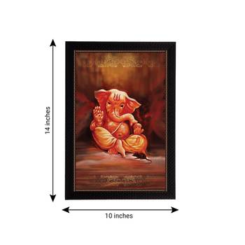 eCraftIndia Lord Ganesha Satin Matt Texture UV Art Painting 4