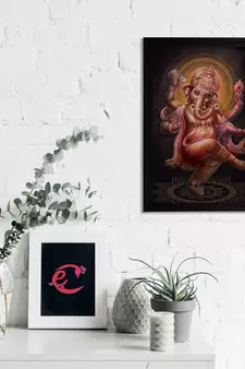 eCraftIndia Lord Ganesha Satin Matt Texture UV Art Painting