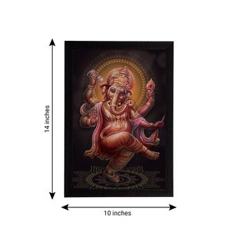 eCraftIndia Lord Ganesha Satin Matt Texture UV Art Painting 4