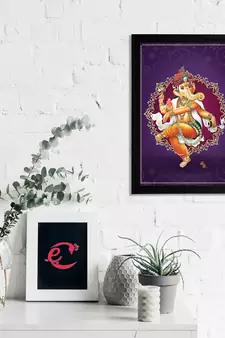 eCraftIndia Lord Ganesha Satin Matt Texture UV Art Painting
