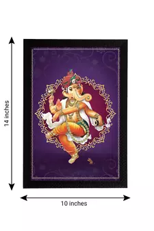 eCraftIndia Lord Ganesha Satin Matt Texture UV Art Painting