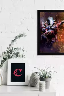 eCraftIndia Lord Ganesha Satin Matt Texture UV Art Painting