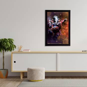 eCraftIndia Lord Ganesha Satin Matt Texture UV Art Painting 3