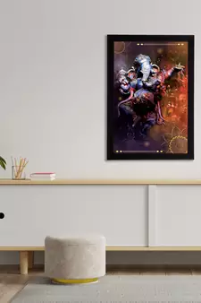 eCraftIndia Lord Ganesha Satin Matt Texture UV Art Painting