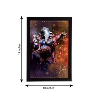 eCraftIndia Lord Ganesha Satin Matt Texture UV Art Painting 4