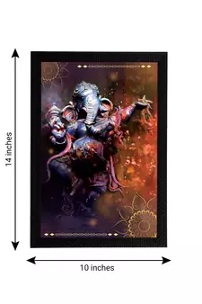 eCraftIndia Lord Ganesha Satin Matt Texture UV Art Painting