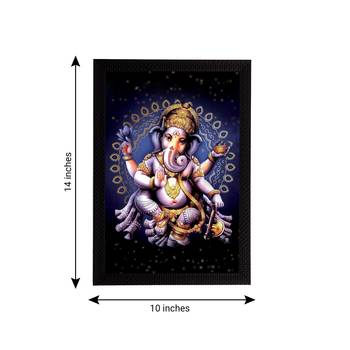 eCraftIndia Lord Ganesha Satin Matt Texture UV Art Painting 4