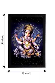 eCraftIndia Lord Ganesha Satin Matt Texture UV Art Painting
