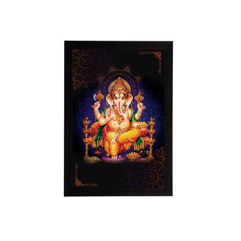 eCraftIndia Lord Ganesha Satin Matt Texture UV Art Painting 1