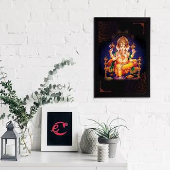 eCraftIndia Lord Ganesha Satin Matt Texture UV Art Painting 2
