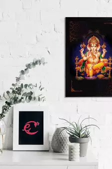 eCraftIndia Lord Ganesha Satin Matt Texture UV Art Painting