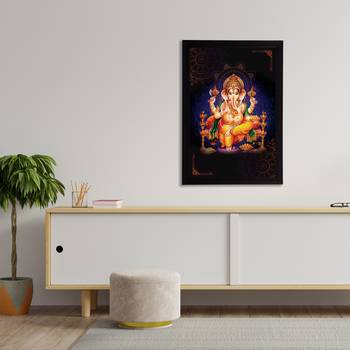 eCraftIndia Lord Ganesha Satin Matt Texture UV Art Painting 3