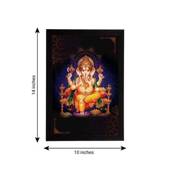 eCraftIndia Lord Ganesha Satin Matt Texture UV Art Painting 4