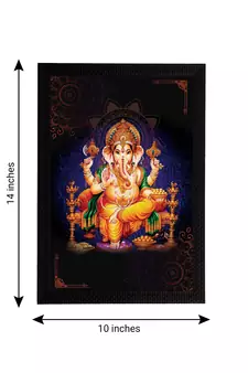 eCraftIndia Lord Ganesha Satin Matt Texture UV Art Painting