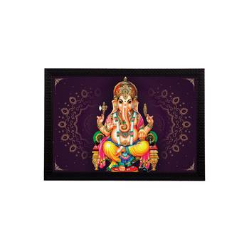 eCraftIndia Lord Ganesha Satin Matt Texture UV Art Painting 1