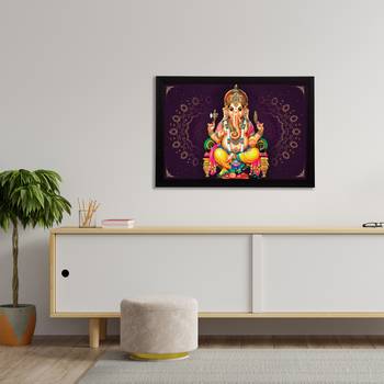 eCraftIndia Lord Ganesha Satin Matt Texture UV Art Painting 3