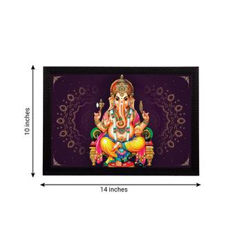 eCraftIndia Lord Ganesha Satin Matt Texture UV Art Painting 4