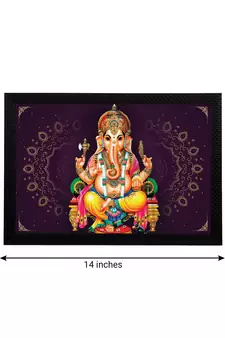 eCraftIndia Lord Ganesha Satin Matt Texture UV Art Painting
