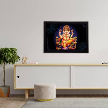eCraftIndia Lord Ganesha Satin Matt Texture UV Art Painting 3