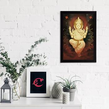 eCraftIndia Lord Ganesha Satin Matt Texture UV Art Painting 2