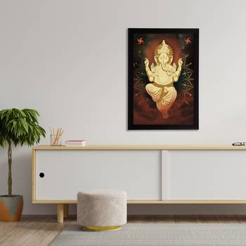 eCraftIndia Lord Ganesha Satin Matt Texture UV Art Painting 3