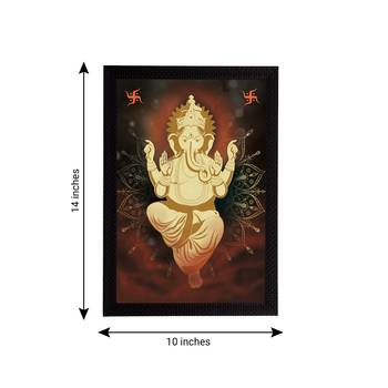 eCraftIndia Lord Ganesha Satin Matt Texture UV Art Painting 4