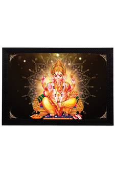 eCraftIndia Lord Ganesha Satin Matt Texture UV Art Painting