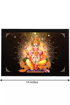 eCraftIndia Lord Ganesha Satin Matt Texture UV Art Painting
