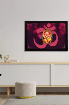 eCraftIndia Lord Ganesha Satin Matt Texture UV Art Painting