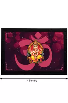 eCraftIndia Lord Ganesha Satin Matt Texture UV Art Painting