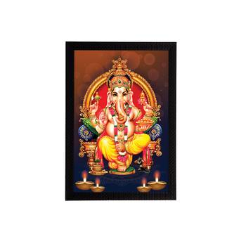 eCraftIndia Lord Ganesha Satin Matt Texture UV Art Painting 1