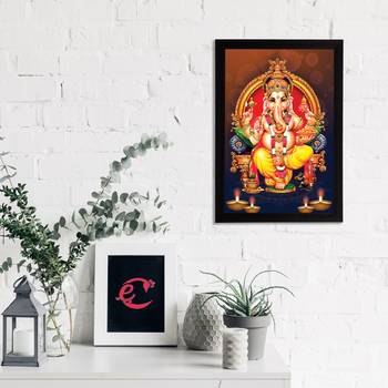 eCraftIndia Lord Ganesha Satin Matt Texture UV Art Painting 2