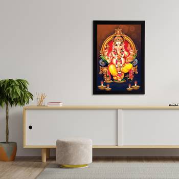 eCraftIndia Lord Ganesha Satin Matt Texture UV Art Painting 3