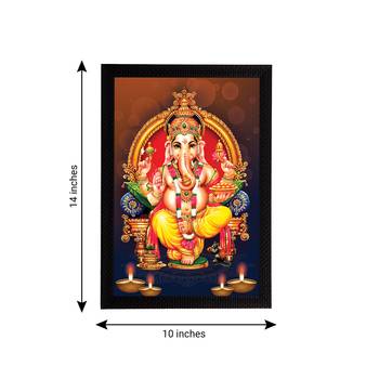 eCraftIndia Lord Ganesha Satin Matt Texture UV Art Painting 4