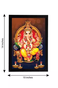 eCraftIndia Lord Ganesha Satin Matt Texture UV Art Painting