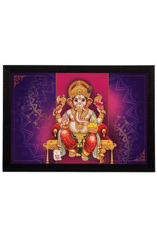 eCraftIndia Lord Ganesha Satin Matt Texture UV Art Painting
