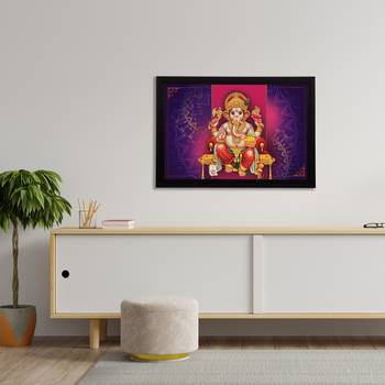 eCraftIndia Lord Ganesha Satin Matt Texture UV Art Painting 3