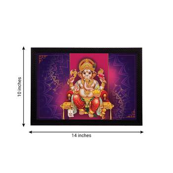 eCraftIndia Lord Ganesha Satin Matt Texture UV Art Painting 4