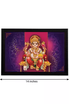 eCraftIndia Lord Ganesha Satin Matt Texture UV Art Painting