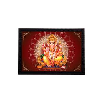 eCraftIndia Lord Ganesha Satin Matt Texture UV Art Painting 1
