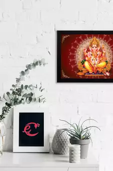 eCraftIndia Lord Ganesha Satin Matt Texture UV Art Painting