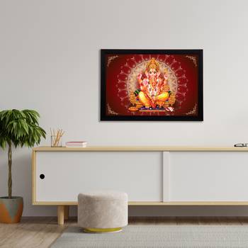 eCraftIndia Lord Ganesha Satin Matt Texture UV Art Painting 3