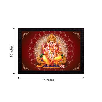 eCraftIndia Lord Ganesha Satin Matt Texture UV Art Painting 4