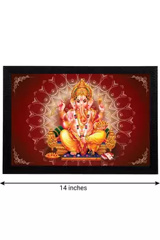 eCraftIndia Lord Ganesha Satin Matt Texture UV Art Painting