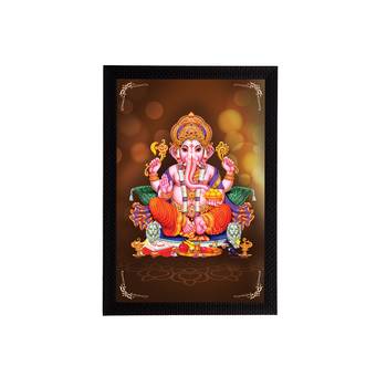 eCraftIndia Lord Ganesha Satin Matt Texture UV Art Painting 1