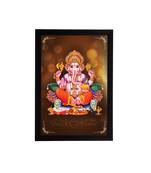 eCraftIndia Lord Ganesha Satin Matt Texture UV Art Painting