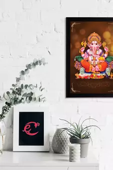 eCraftIndia Lord Ganesha Satin Matt Texture UV Art Painting